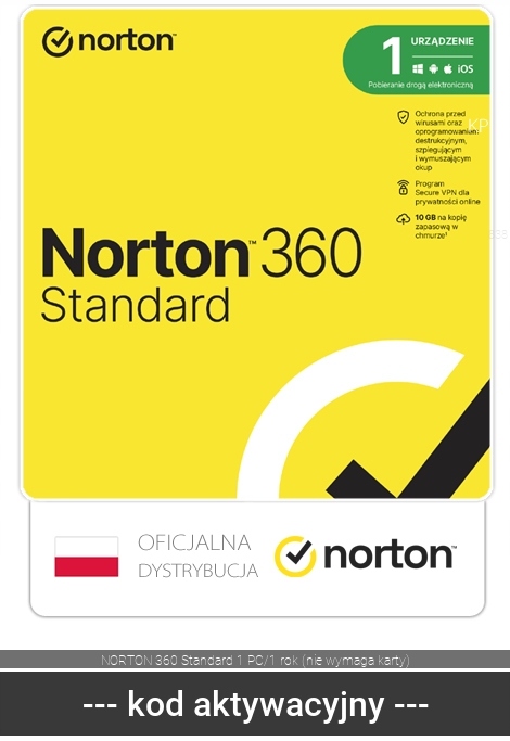 Norton Antivirus Norton 360 Standard 2024 1 stupeň / 12 mesiacov ESD